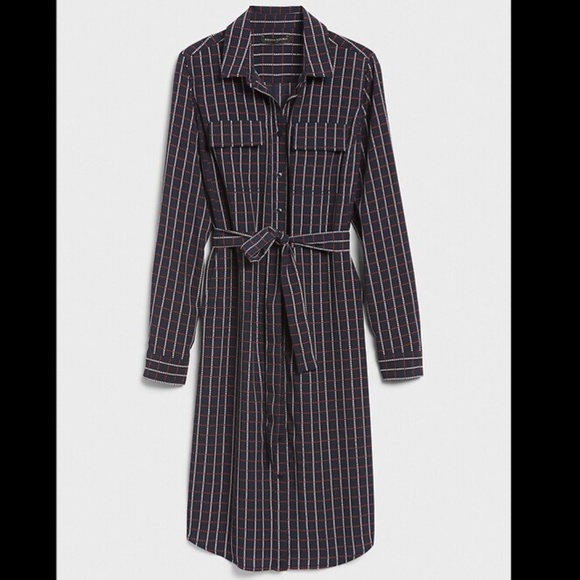 NWT Banana Republic Utility Shirt Dress - Picture 2 of 9